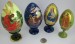 Decorative eggs, to scale